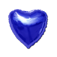 Hjerte folie ballon Blå 18" (u/helium)